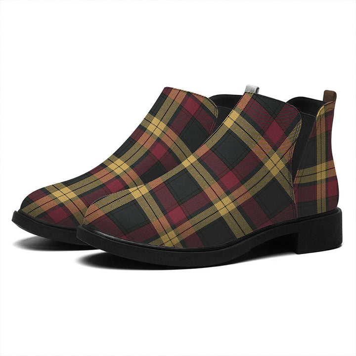 MacMillan Weathered Tartan Flat Ankle Boots
