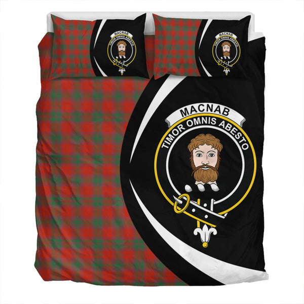 MacNab Ancient Clan Badge Tartan Bedding Set Circle Style