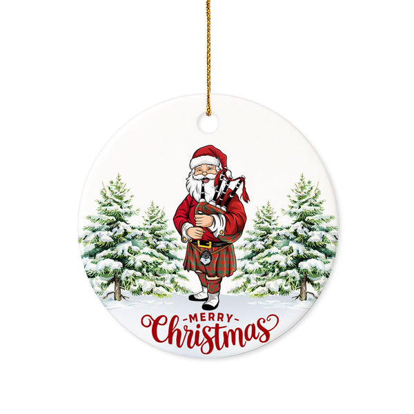 MacNab Ancient Tartan Ceramic Ornament Santa