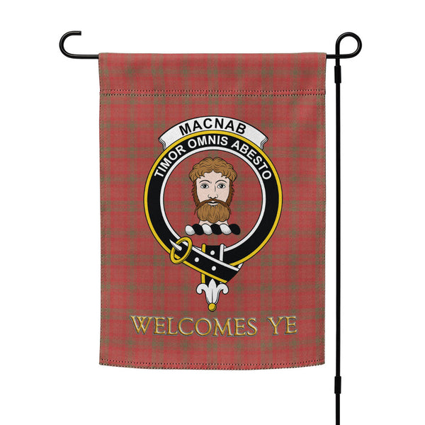 MacNab Weathered Clan Badge Tartan Garden Flag
