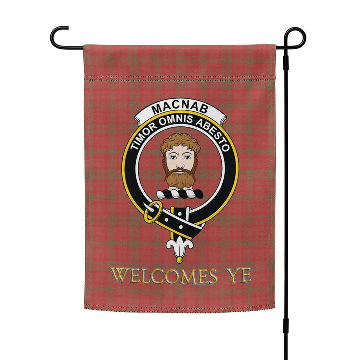 MacNab Weathered Clan Badge Tartan Garden Flag