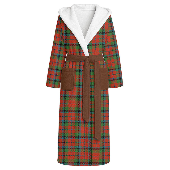 MacNaughton Ancient Clan Badge Tartan Flannel Hooded Bathrobe