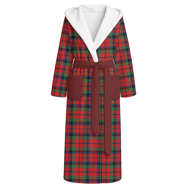 MacNaughton Modern Clan Badge Tartan Flannel Hooded Bathrobe