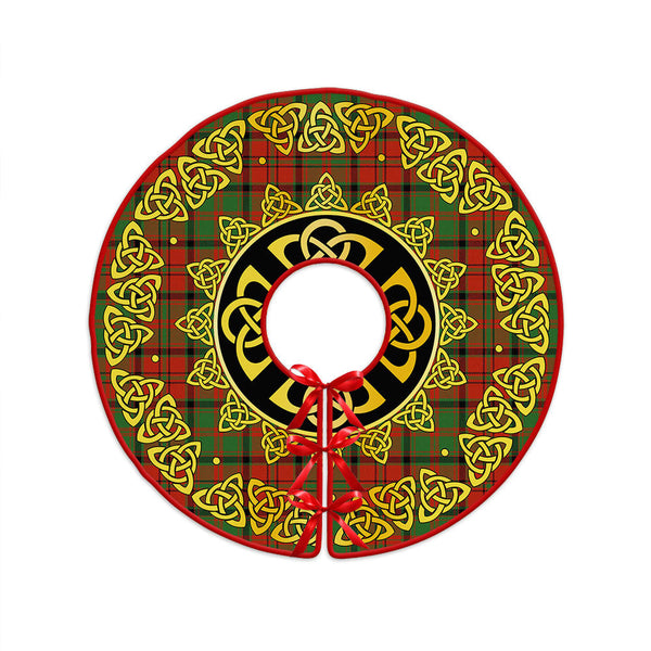 MacNeish Ancient Clan Badge Tartan Christmas Tree Skirt Golden Celtic Heritage