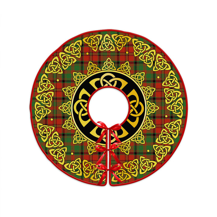 MacNeish Ancient Clan Badge Tartan Christmas Tree Skirt Golden Celtic Heritage