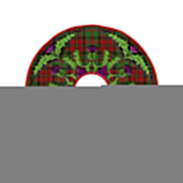 MacNeish Modern Clan Badge Tartan Christmas Tree Skirt Scottish Thistle Design