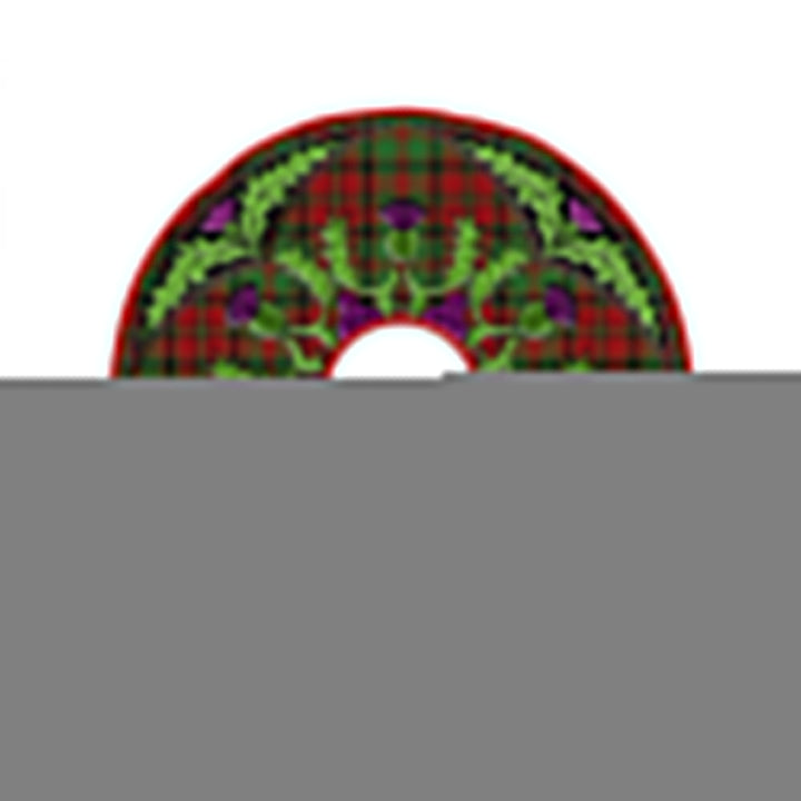 MacNeish Modern Clan Badge Tartan Christmas Tree Skirt Scottish Thistle Design
