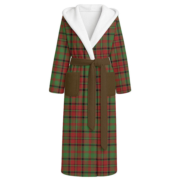 MacNeish Modern Clan Badge Tartan Flannel Hooded Bathrobe