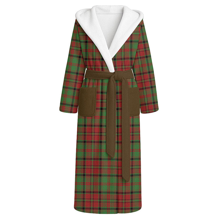 MacNeish Modern Clan Badge Tartan Flannel Hooded Bathrobe