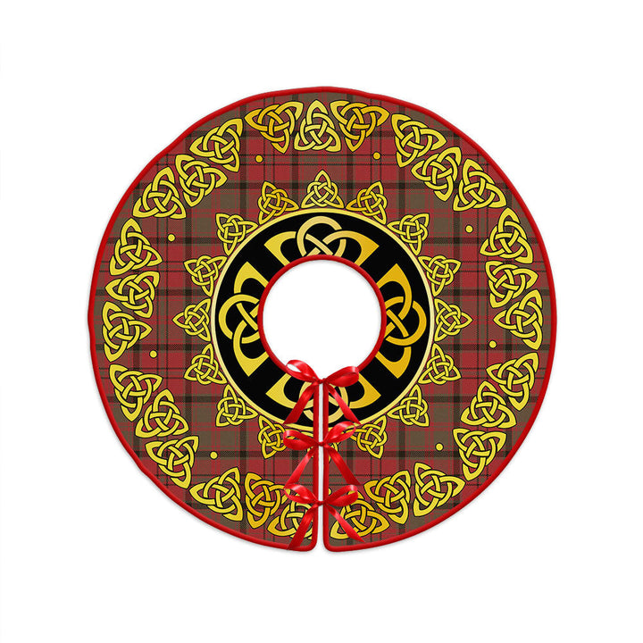 MacNeish Weathered Clan Badge Tartan Christmas Tree Skirt Golden Celtic Heritage