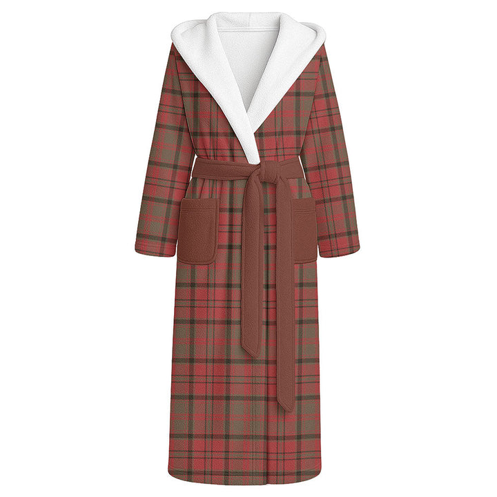 MacNeish Weathered Clan Badge Tartan Flannel Hooded Bathrobe