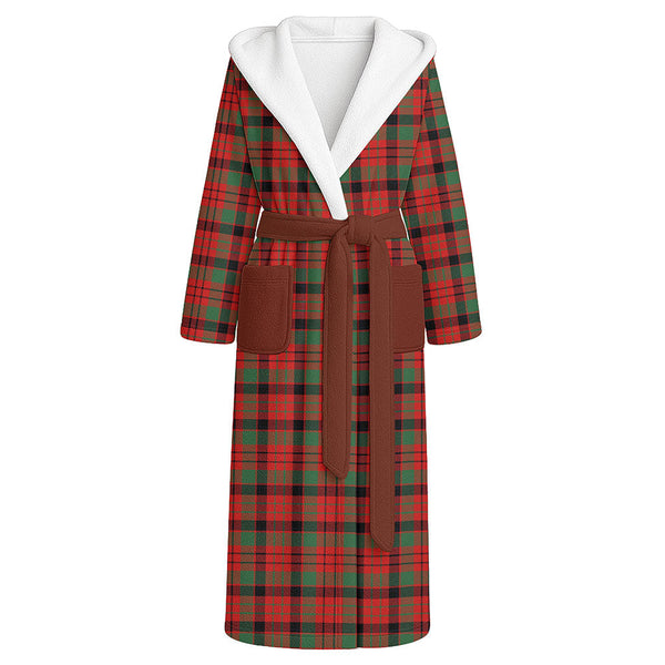 MacNicol Ancient Clan Badge Tartan Flannel Hooded Bathrobe
