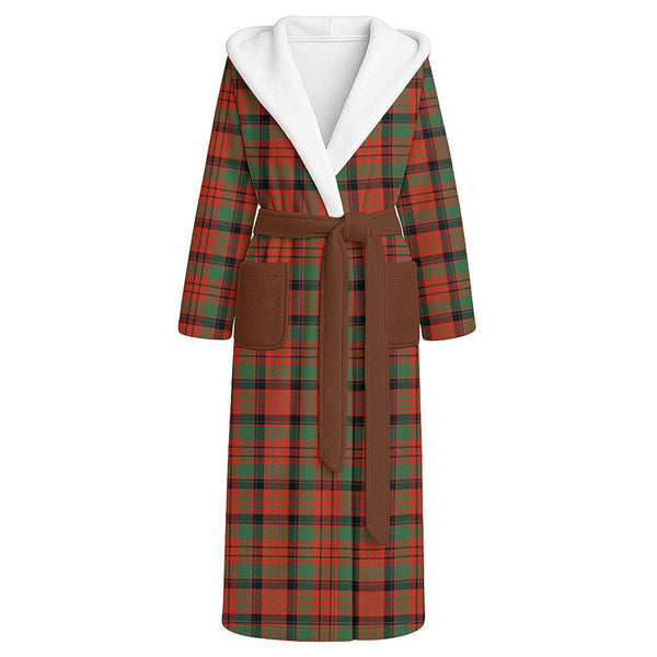 MacNicol Modern Clan Badge Tartan Flannel Hooded Bathrobe