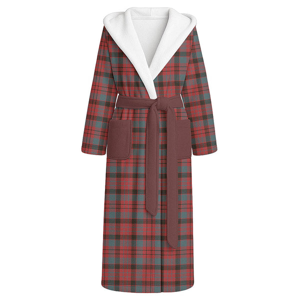 MacNicol Weathered Clan Badge Tartan Flannel Hooded Bathrobe
