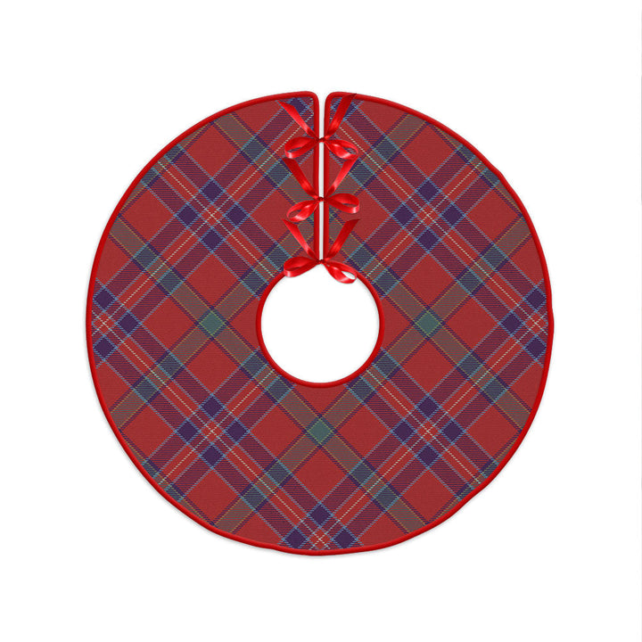 MacNiven Weathered Clan Badge Tartan Christmas Tree Skirt