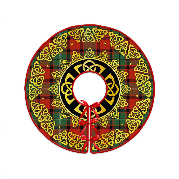 MacPhail Ancient Clan Badge Tartan Christmas Tree Skirt Golden Celtic Heritage