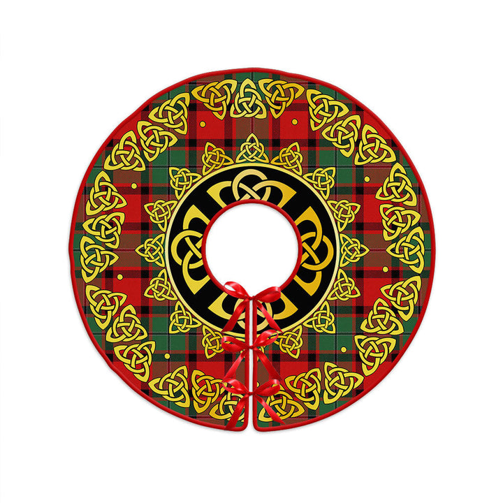 MacPhail Modern Clan Badge Tartan Christmas Tree Skirt Golden Celtic Heritage