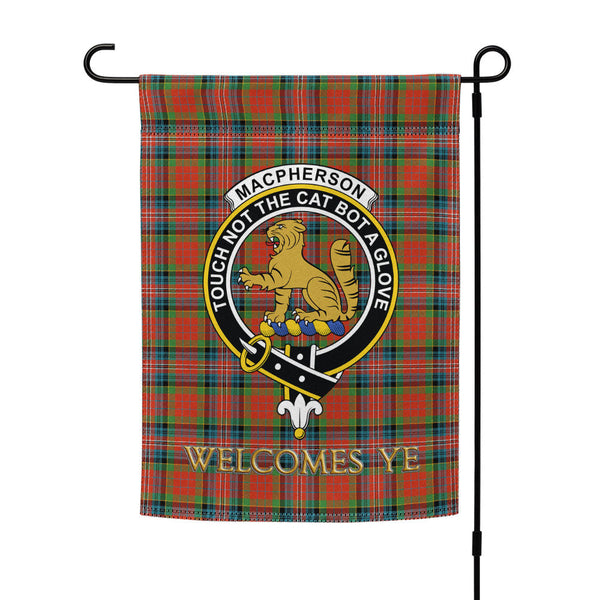 MacPherson Ancient Clan Badge Tartan Garden Flag