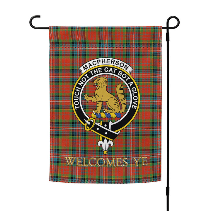 MacPherson Ancient Clan Badge Tartan Garden Flag