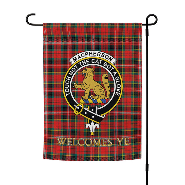 MacPherson Modern Clan Badge Tartan Garden Flag