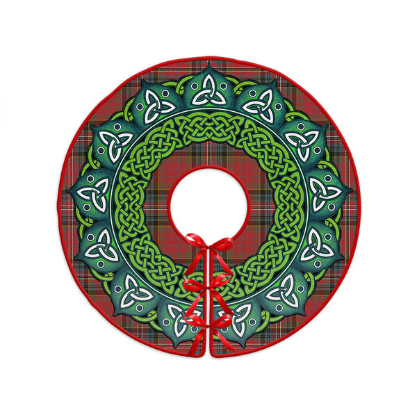 MacPherson Weathered Clan Badge Tartan Christmas Tree Skirt Heritage Holiday Decor