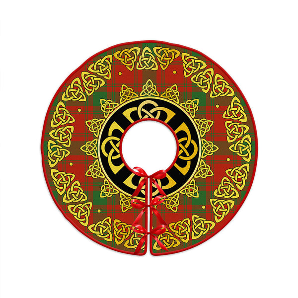 MacQuarrie (MacGuarie) Ancient Clan Badge Tartan Christmas Tree Skirt Golden Celtic Heritage