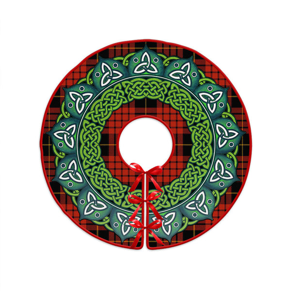 MacQueen Ancient Clan Badge Tartan Christmas Tree Skirt Heritage Holiday Decor