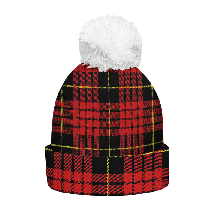MacQueen Modern Clan Badge Tartan Bobble Beanie Hat