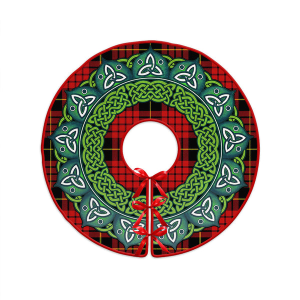 MacQueen Modern Clan Badge Tartan Christmas Tree Skirt Heritage Holiday Decor