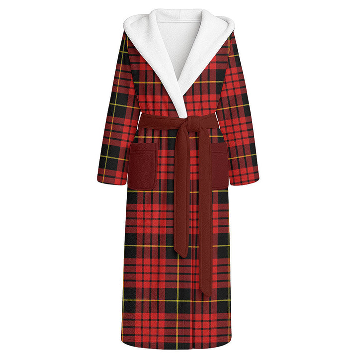 MacQueen Modern Clan Badge Tartan Flannel Hooded Bathrobe