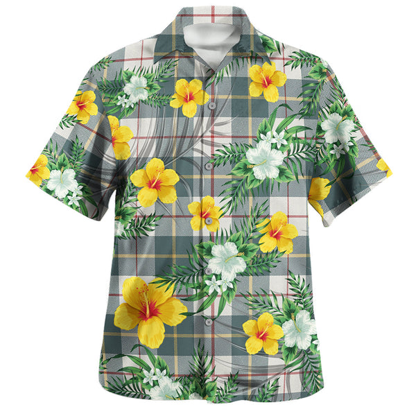 MacRae of Conchra Weathered Clan Badge Tartan Hawaiian Shirt Summer Vibes Style