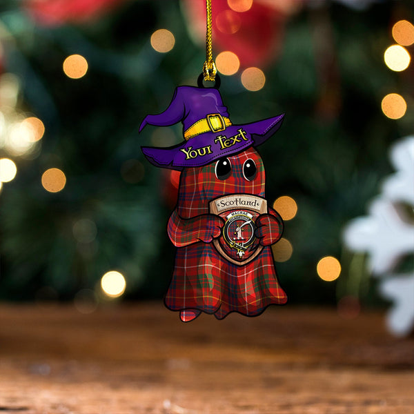 MacRae of Inverinate Modern Clan Badge Tartan Wood Acrylic Ornament Halloween Ghost