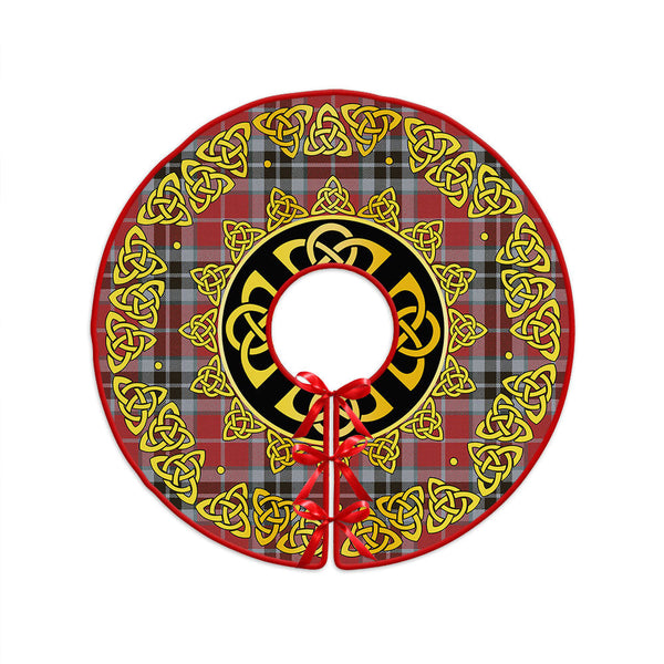 MacTavish Ancient Clan Badge Tartan Christmas Tree Skirt Golden Celtic Heritage