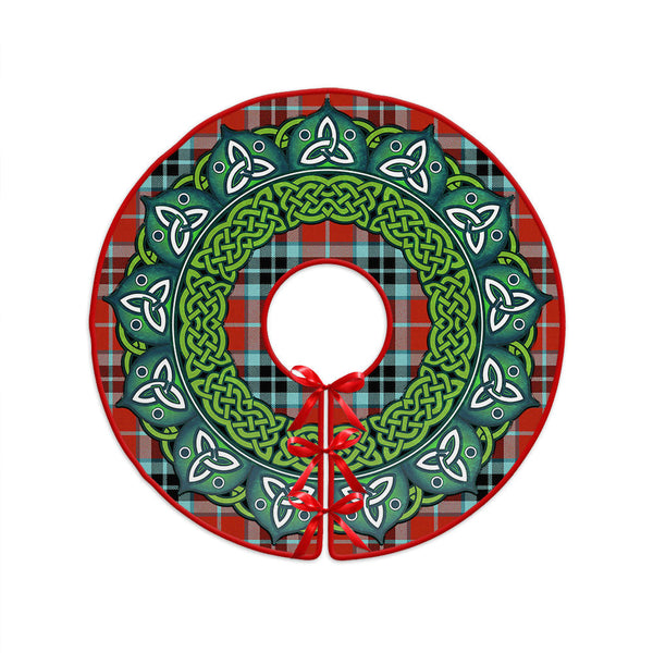 MacTavish Weathered Clan Badge Tartan Christmas Tree Skirt Heritage Holiday Decor