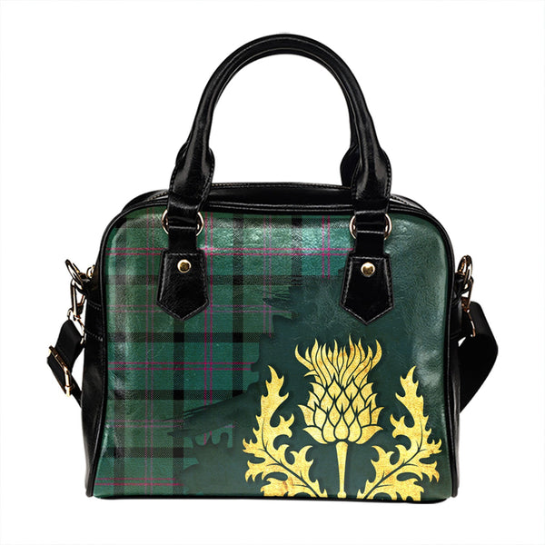 MacThomas (Thompson Thomson) Ancient Tartan Shoulder Handbag Thistle Oldest Style