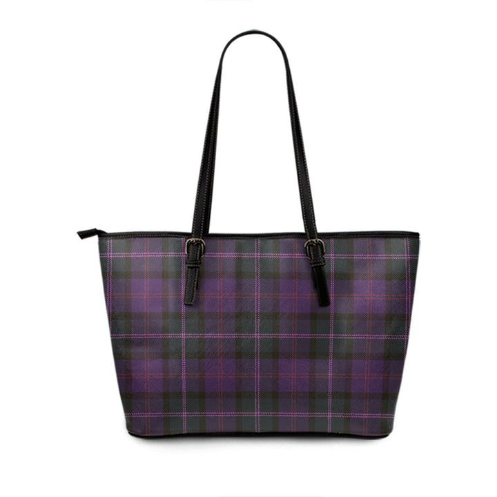 MacThomas (Thompson Thomson) Weathered Tartan Leather Tote Bag