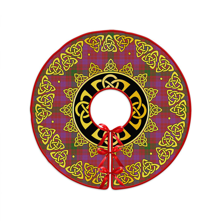MacTier Ancient Clan Badge Tartan Christmas Tree Skirt Golden Celtic Heritage