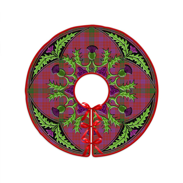MacTier Ancient Clan Badge Tartan Christmas Tree Skirt Scottish Thistle Design