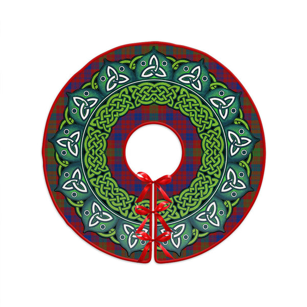 MacTier Modern Clan Badge Tartan Christmas Tree Skirt Heritage Holiday Decor