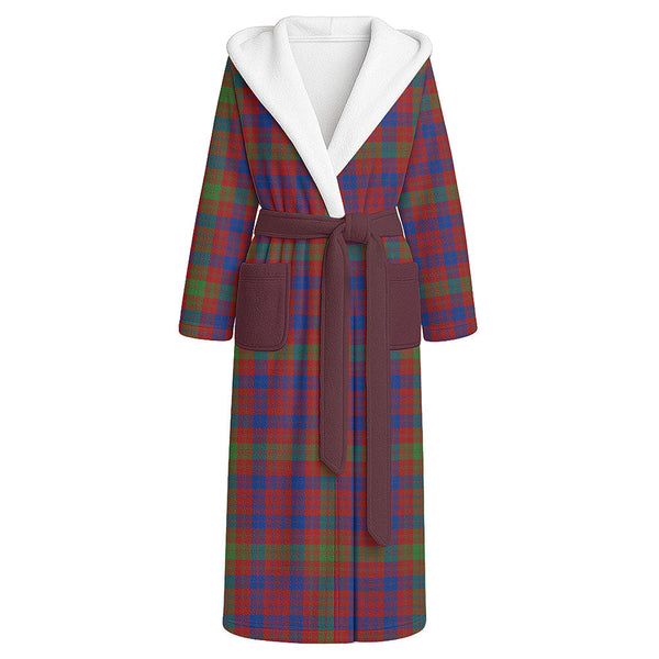 MacTier Modern Clan Badge Tartan Flannel Hooded Bathrobe