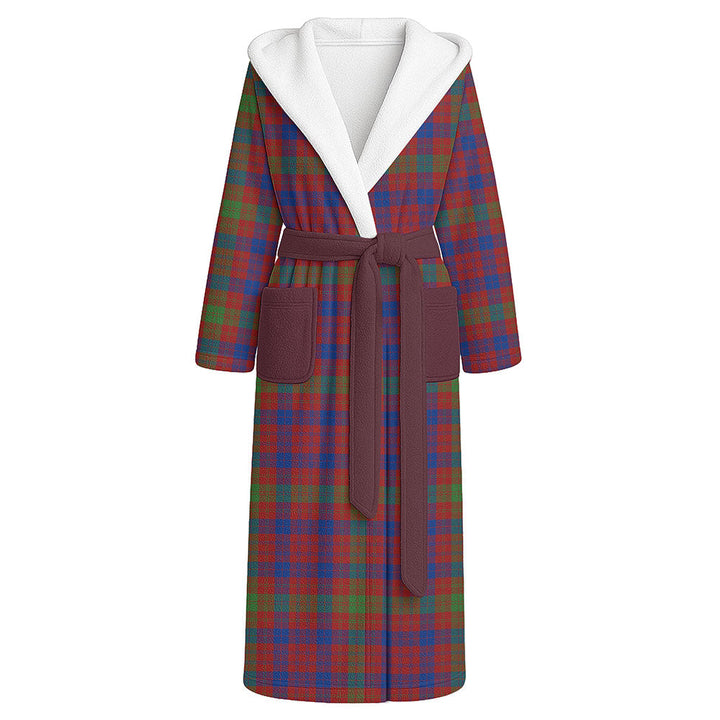 MacTier Modern Clan Badge Tartan Flannel Hooded Bathrobe