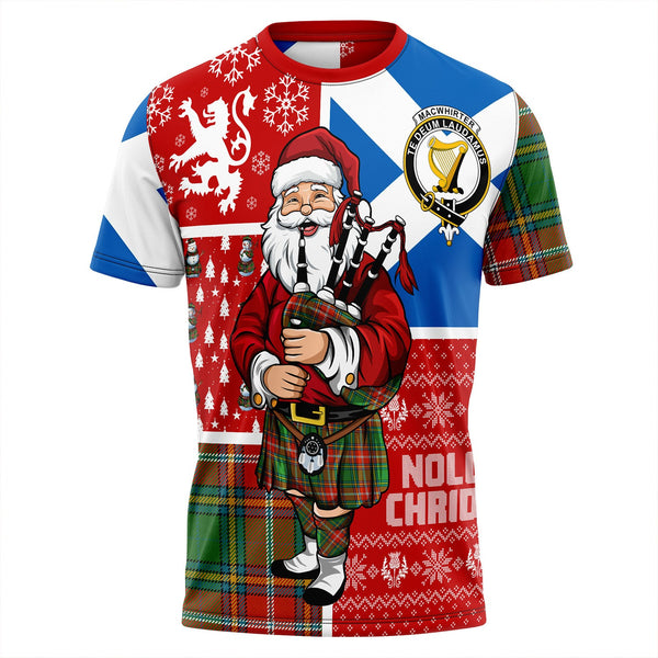 MacWhirter Ancient Clan Badge Tartan T-Shirt Scotland Christmas Santa