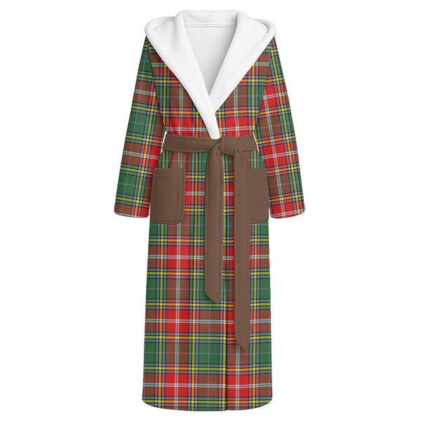 MacWhirter Modern Clan Badge Tartan Flannel Hooded Bathrobe