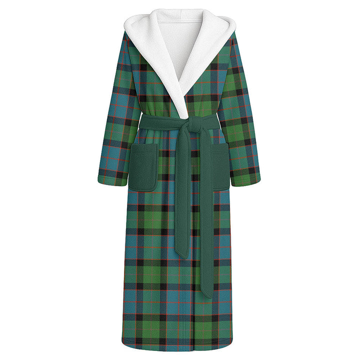 MacWilliam (Williamson) Ancient Clan Badge Tartan Flannel Hooded Bathrobe