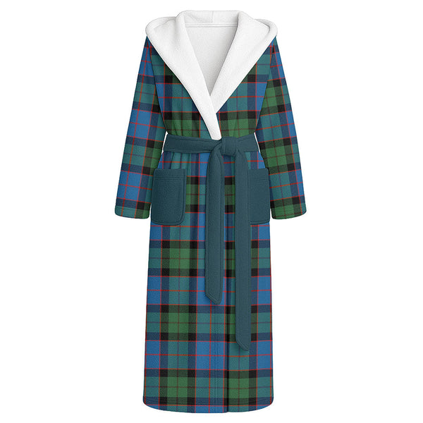 MacWilliam (Williamson) Modern Clan Badge Tartan Flannel Hooded Bathrobe