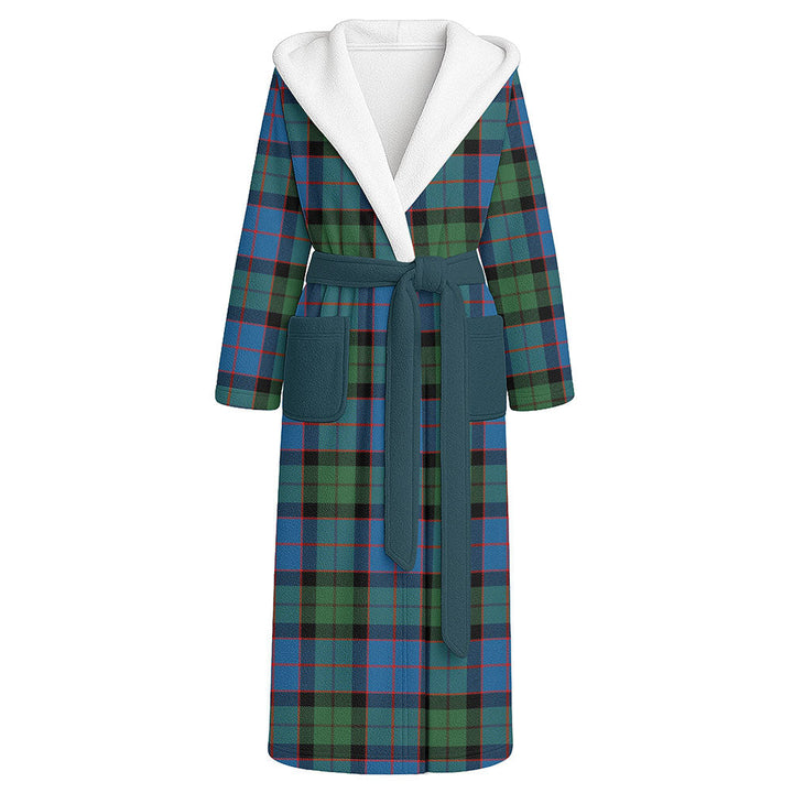 MacWilliam (Williamson) Modern Clan Badge Tartan Flannel Hooded Bathrobe