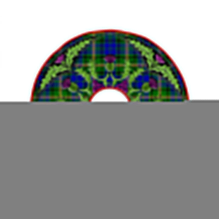 Maitland Clan Badge Tartan Christmas Tree Skirt Scottish Thistle Design