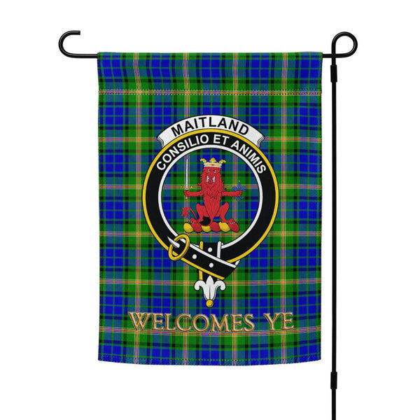Maitland Clan Badge Tartan Garden Flag