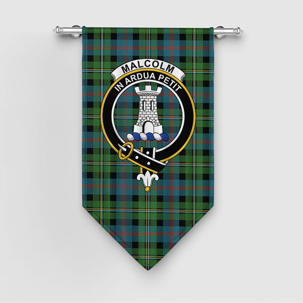 Malcolm Ancient Clan Badge Tartan Gonfalon