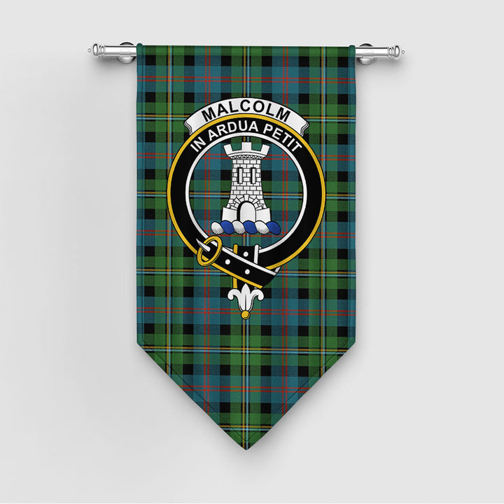 Malcolm Ancient Clan Badge Tartan Gonfalon